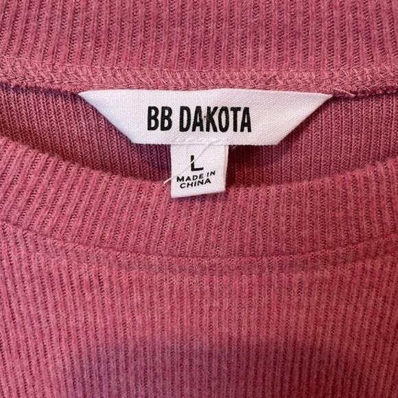 BB DAKOTA Pink Ribbed Lounge Sweater EUC Size Large $45 MSRP - Picture 8 of 9